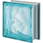 VETROMATTONE  Q19 DESING: PEGASUS Metallizzato Colore: ACQUAMARINA Disegno Vetro: ONDULATO Finitura: TRASPARENTE