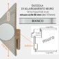 IMBOTTO per Porta mm 101x12x2150 (misura utile mm 80) Bianco