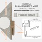 IMBOTTO per Porta mm 101x12x2150 (misura utile mm 80) Frassino Bianco