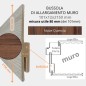 IMBOTTO per Porta mm 101x12x2150 (misura utile mm 80) Noce Quercia