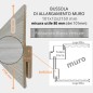 IMBOTTO per Porta mm 101x12x2150 (misura utile mm 80) Palissandro Bianco Verticale