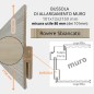 IMBOTTO per Porta mm 101x12x2150 (misura utile mm 80) Rovere Sbiancato