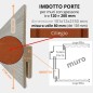 IMBOTTO per Porta mm 101x12x2150 (misura utile mm 80) Ciliegio