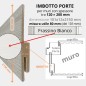 IMBOTTO per Porta mm 101x12x2150 (misura utile mm 80) Frassino Bianco