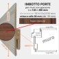 IMBOTTO per Porta mm 101x12x2150 (misura utile mm 80) Noce Quercia