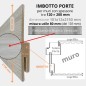 IMBOTTO per Porta mm 101x12x2150 (misura utile mm 80) Palissandro Bianco Verticale
