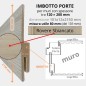 IMBOTTO per Porta mm 101x12x2150 (misura utile mm 80) Rovere Sbiancato