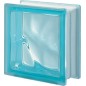 VETROMATTONE  Q19 DESING: PEGASUS Colore: ACQUAMARINA Disegno Vetro: ONDULATO Finitura: TRASPARENTE