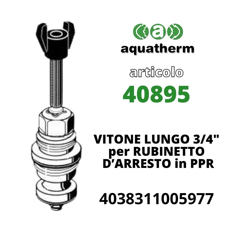 VITONE LUNGO 3/4"per RUBINETTO D’ARRESTO in PPR (Art. 40895 AQUATHERM)