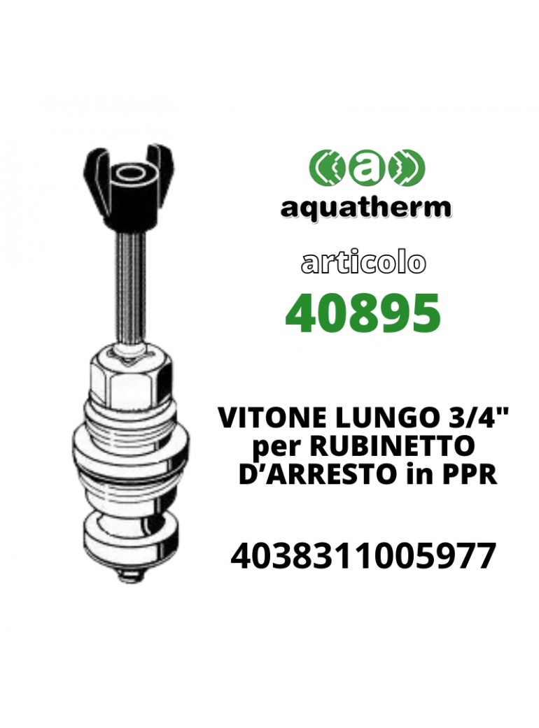 VITONE LUNGO 3/4"per RUBINETTO D’ARRESTO in PPR (Art. 40895 AQUATHERM)