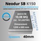 Neodur SB K150 Sp.  40mm BATTENTATO pacco da 10,08 mq (Nr.14 Lastre cm 60x120)