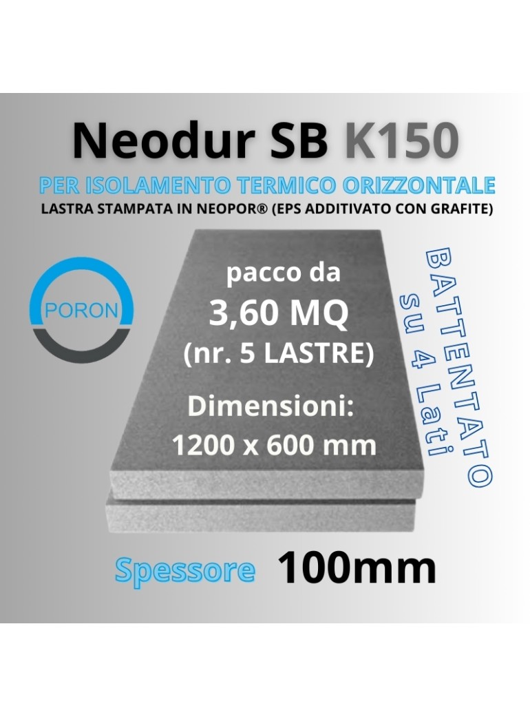 Neodur SB K150 Sp. 100mm BATTENTATO pacco da...