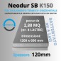 Neodur SB K150 Sp. 120mm BATTENTATO pacco da  2,88 mq (Nr.04 Lastre cm 60x120)