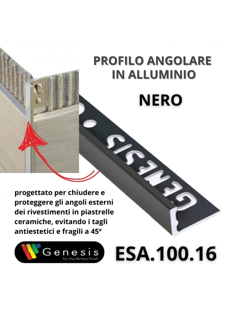 Profilo Angolare alluminio 10mm - 250cm Colore:...