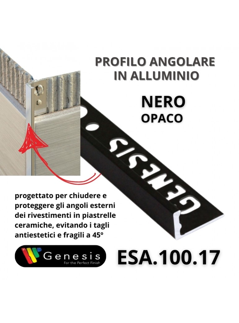 Profilo Angolare alluminio 10mm - 250cm Colore:...