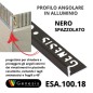 Profilo Angolare alluminio 10mm - 250cm Colore:  NERO SPAZZOLATO (18)