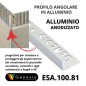 Profilo angolare alluminio 10mm - 250cm Colore:  Alluminio Anodizzato (81)