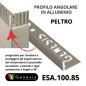 Profilo Angolare alluminio 10mm - 250cm Colore:  PELTRO (85)