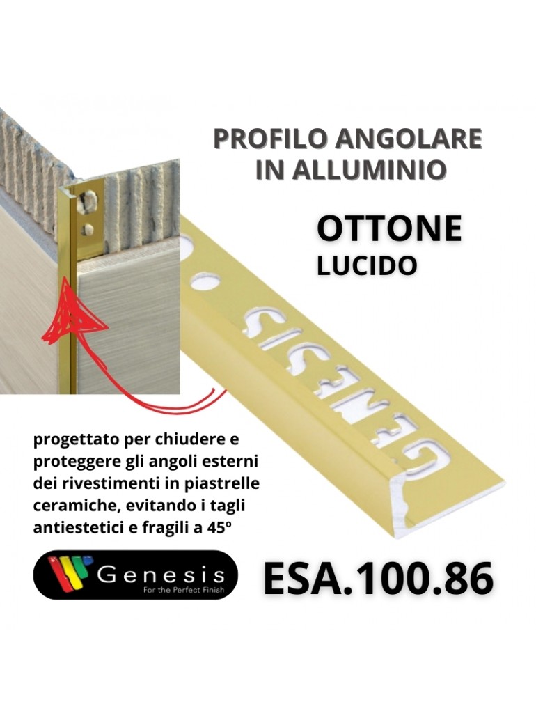 Profilo Angolare alluminio 10mm - 250cm Colore:...