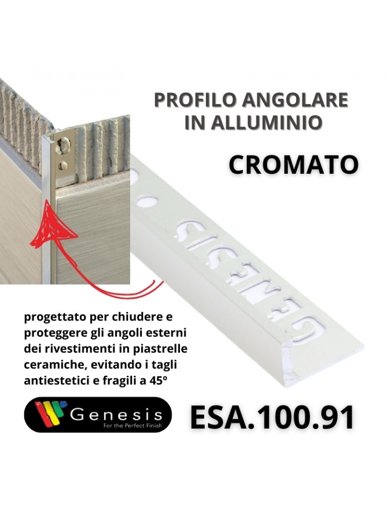 Profilo Angolare alluminio 10mm - 250cm Colore:...