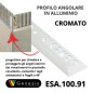 Profilo Angolare alluminio 10mm - 250cm Colore:  CROMATO (91)