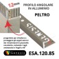 Profilo angolare alluminio 12mm - 250cm Colore:  PELTRO (85)