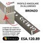 Profilo angolare alluminio 12mm - 250cm Colore:  BRONZO (89)