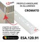 Profilo angolare alluminio 12mm - 250cm Colore:  CROMATO (91)