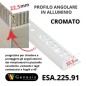 Profilo angolare alluminio 22,5mm - 250cm Colore:  CROMATO (91)
