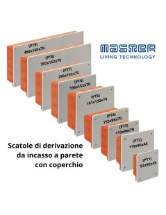 SCATOLE di DERIVAZIONE INCASSO con COPERCHIO IP40