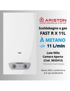 Scaldabagno a gas Ariston  FAST R X 11L METANO  Low NOx – Camera Aperta (Cod. 3632412)