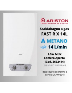 Scaldabagno a gas Ariston  FAST R X 14L METANO  Low NOx – Camera Aperta (Cod. 3632415)