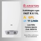 Scaldabagno a gas Ariston  FAST R X 11L GPL  Low NOx – Camera Aperta (Cod. 3632413)