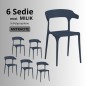 Sedia mod. MILIK in Polipropilene (Box 6pz) ANTRACITE