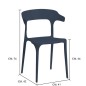 Sedia mod. MILIK in Polipropilene (Box 6pz) ANTRACITE