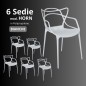 Sedia mod. HORN in Polipropilene (Box 6pz) BIANCA