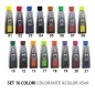 SET 16 COLORANTI ad Acqua ACOLOR da 45ml