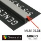 MLB125.35 – Giunto di Dilatazione in PVC per Traffico Leggero (Genesis) – Altezza 12,5mm – Lunghezza 2,5 m – GRIGIO