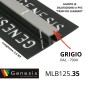 MLB125.35 – Giunto di Dilatazione in PVC per Traffico Leggero (Genesis) – Altezza 12,5mm – Lunghezza 2,5 m – GRIGIO