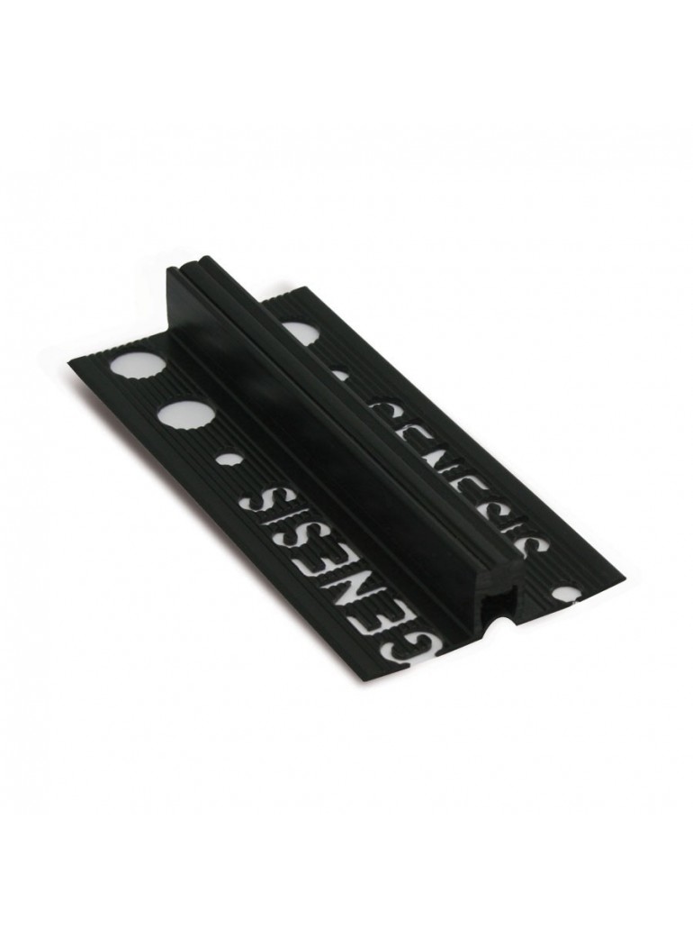 GIUNTO di DILATAZIONE in PVC "TRAFFICO LEGGERO" Altezza: 10mm Lunghezza: 2,5 MT Colore: NERO