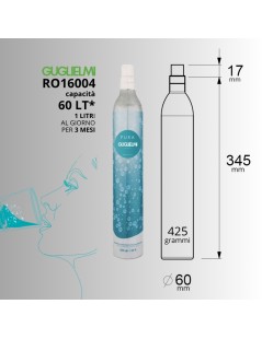 GUGLIELMI - RO16004 - Bombola CO2 da 425gr (PURA Naturale) - su FESEA online - fesea.shop