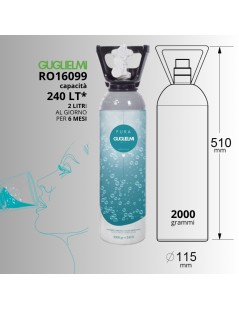 GUGLIELMI - RO16099 - Bombola CO2 da 2000gr (PURA Naturale) - su FESEA online - fesea.shop