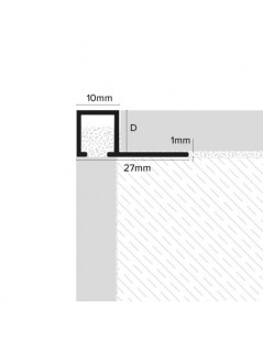TDP.100.96 -  PROFILO QUADRO Alluminio 10mm X 10mm - 250cm RAME SPAZZOLATO (Genesis)
