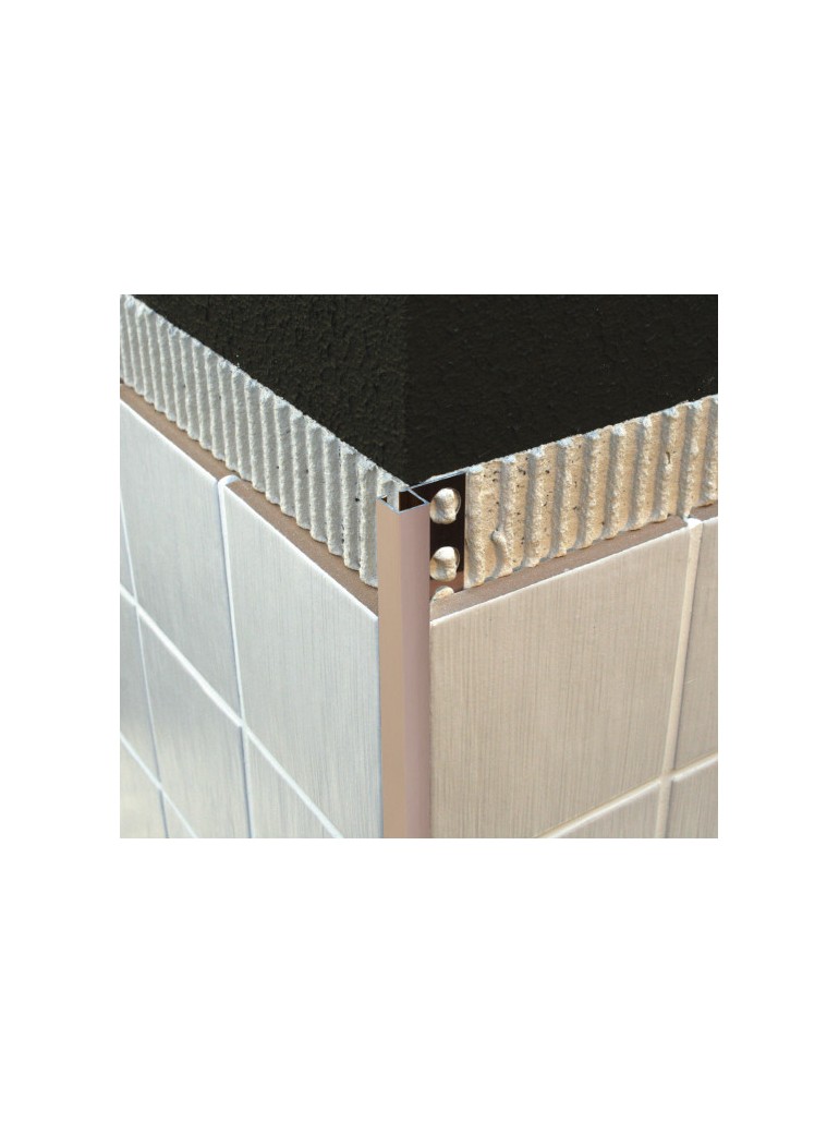TDP.100.96 -  PROFILO QUADRO Alluminio 10mm X 10mm - 250cm RAME SPAZZOLATO (Genesis)