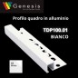 TDP100.01 -  PROFILO QUADRO Alluminio 10mm X 10mm - 250cm Bianco (Genesis)