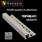TDP100.411 -  PROFILO QUADRO Alluminio 10mm X 10mm - 250cm Granite (Genesis)