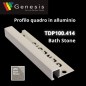 TDP100.414 -  PROFILO QUADRO Alluminio 10mm X 10mm - 250cm Bath Stone (Genesis)