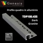 TDP100.435 -  PROFILO QUADRO Alluminio 10mm X 10mm - 250cm Dark Granite (Genesis)