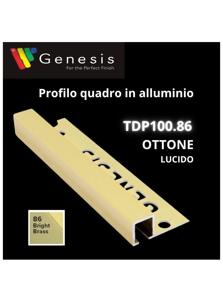 TDP100.86 -  PROFILO QUADRO Alluminio 10mm X...