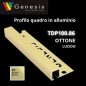 TDP100.86 -  PROFILO QUADRO Alluminio 10mm X 10mm - 250cm Ottone Lucido (Genesis)